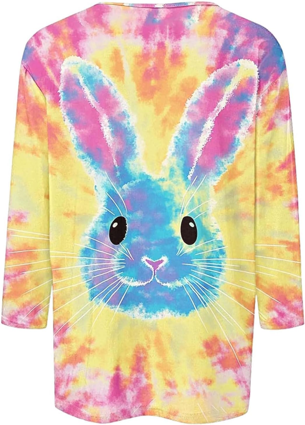 Easter Bunny Jesus Graphic Tie-Dye T-Shirt for Women