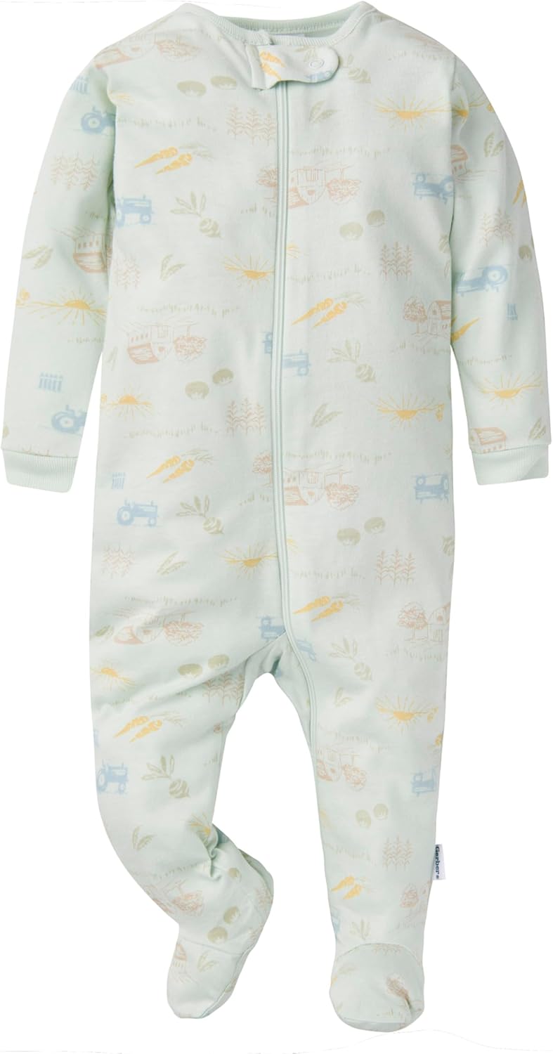 Perfect for growing boys - Gerber Sleep N Play Footie 4-Pack
