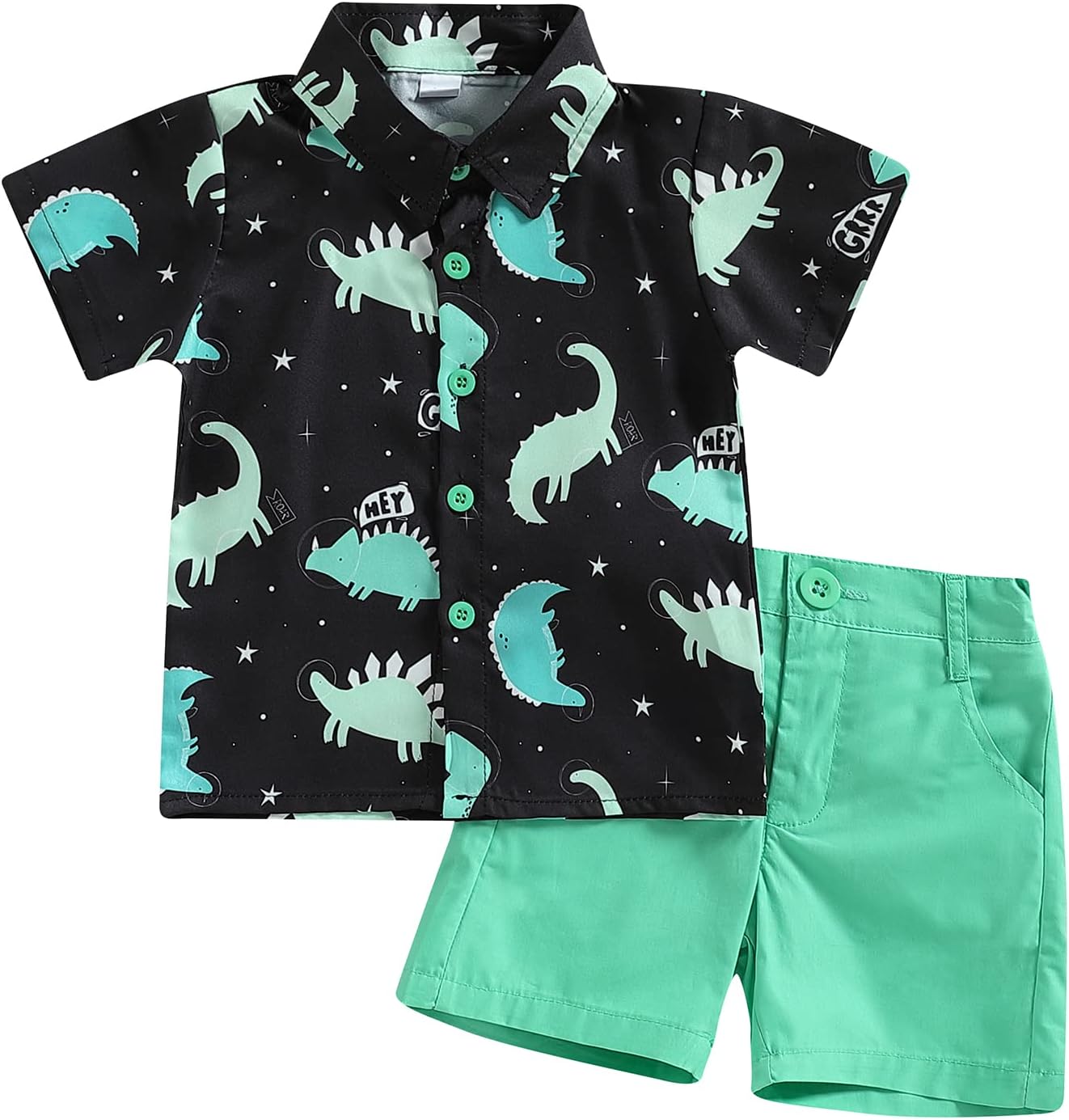 Dinosaur Print Toddler Boy Clothes Set