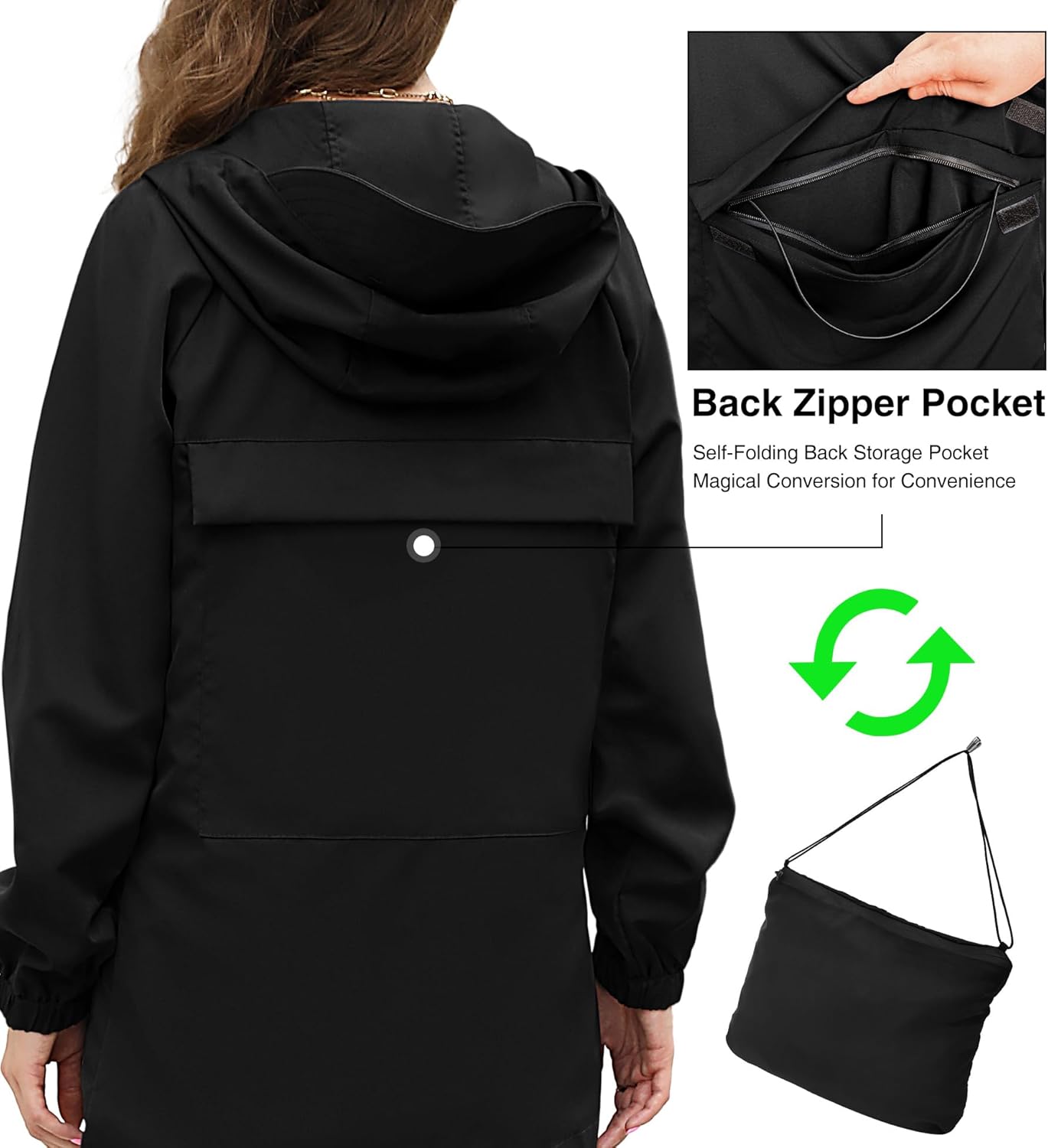 Bloggerlove Womens Waterproof Rain Jacket
