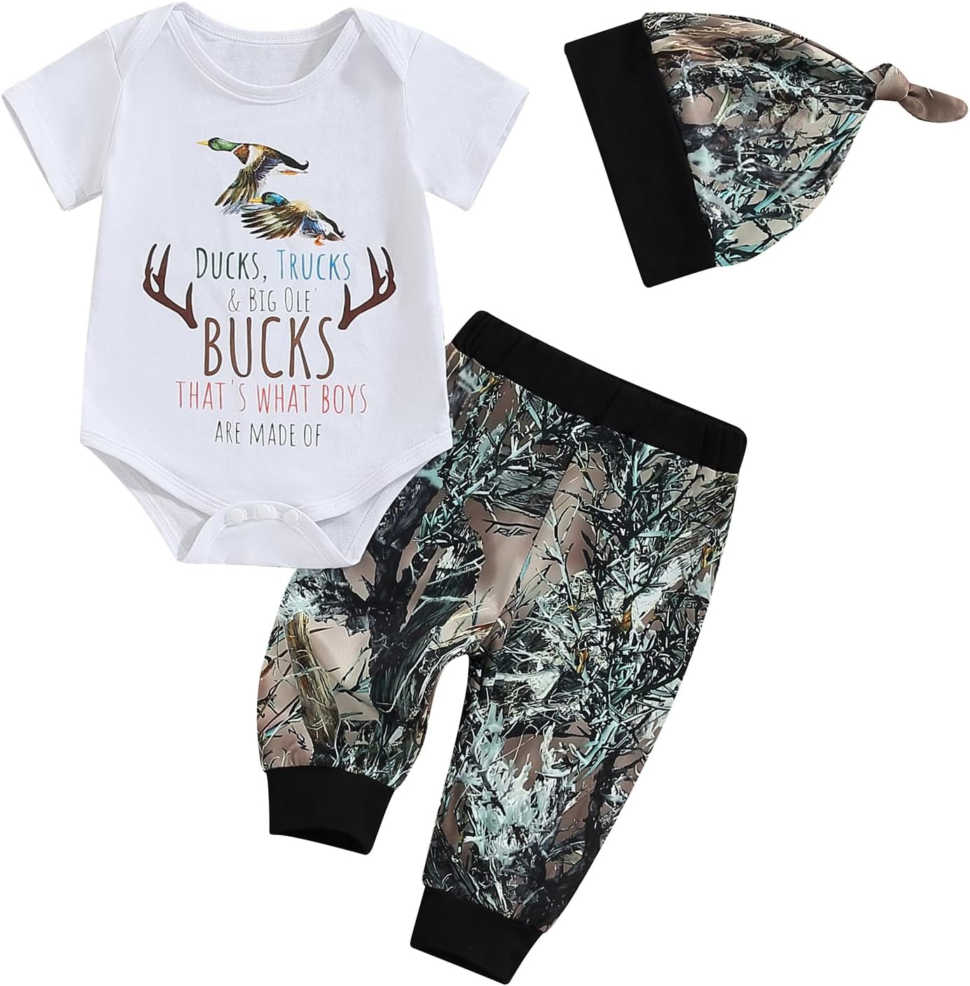 Canis Duck Deer Hunting Baby Outfit Set