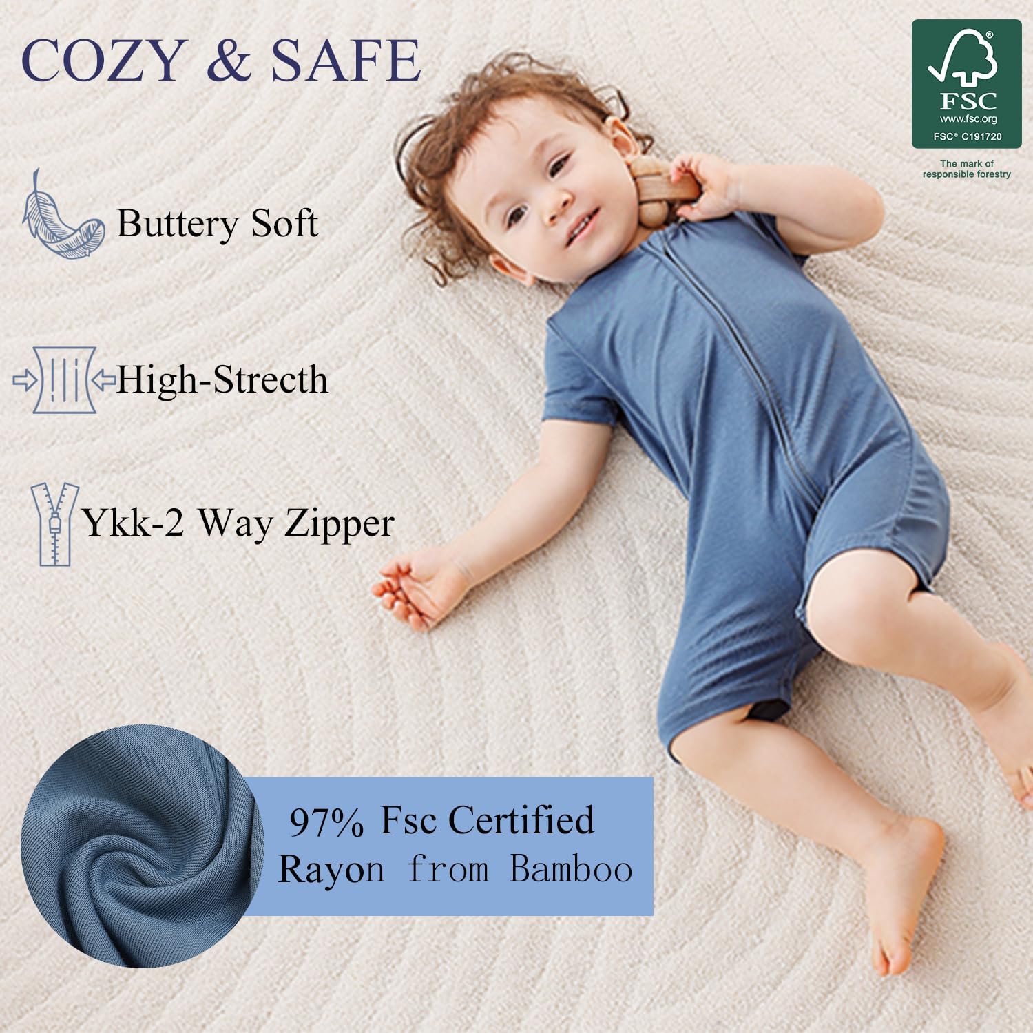 Bamboo 2-Piece Romper Sleepers for Baby One-Piece