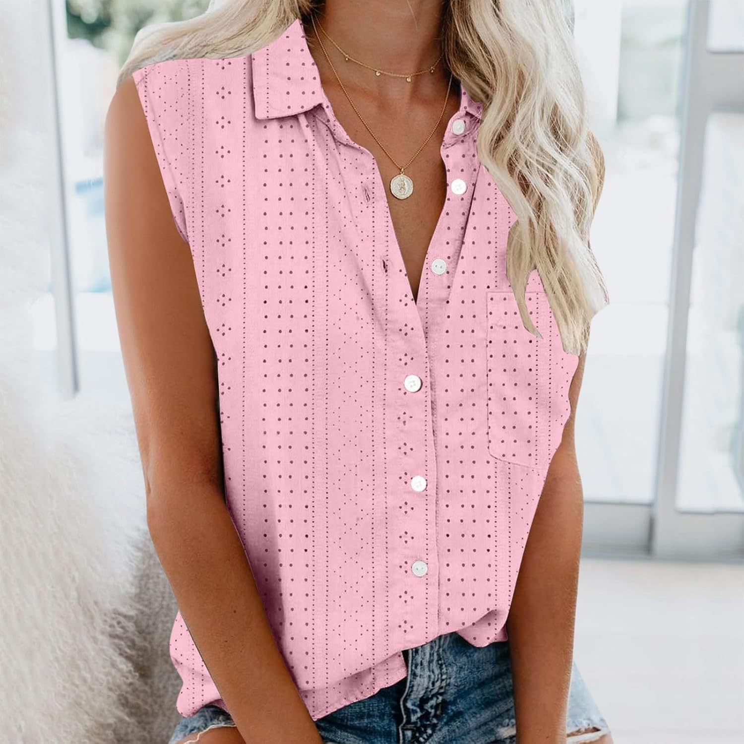 SfascumopSummer Essentials 2025 Womens T-Shirts Trendy V-Neck Blouses with Loose Fit