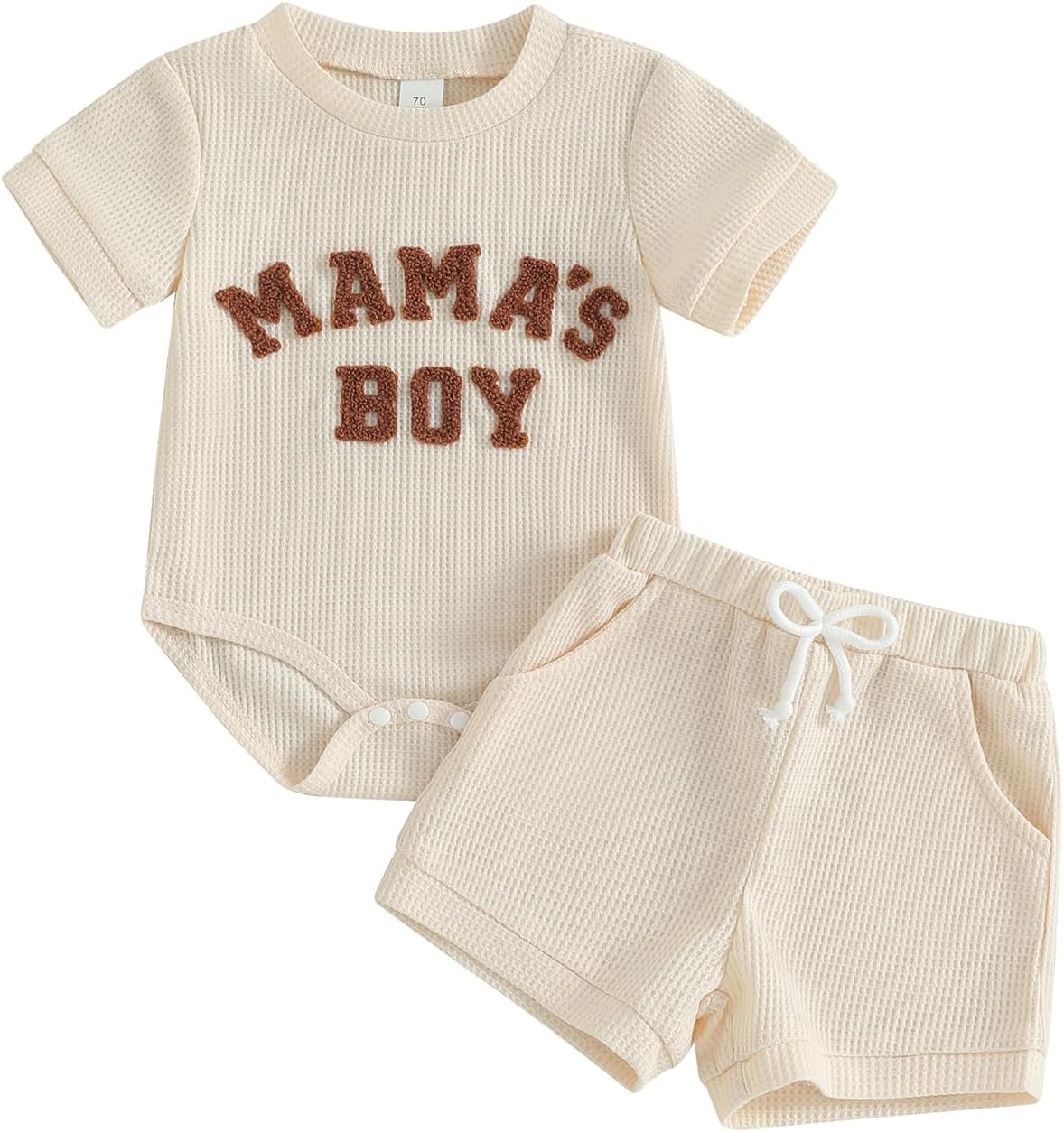 Douhoow Baby Boy Summer Outfits Romper Shorts Set Embroidered Tote