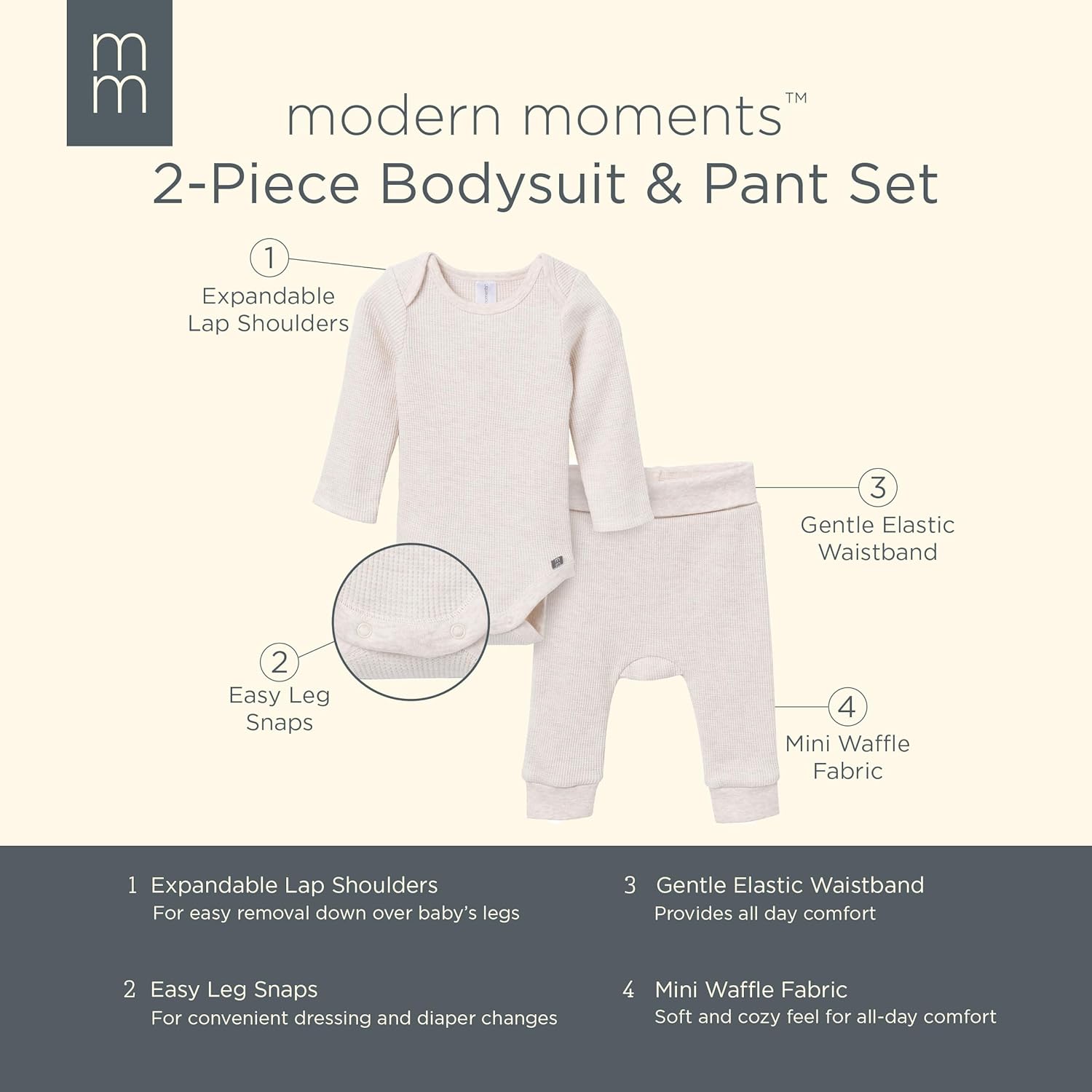 Modern Moments Baby Sets Long Sleeve Bodysuit and Pant Set for Boy