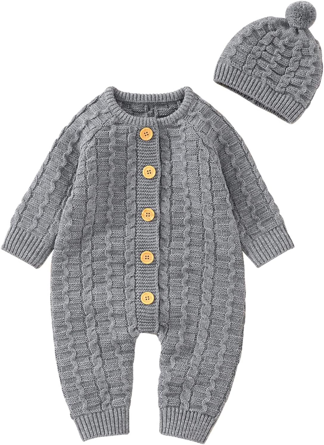 Knitted Solid Knit jumper sweatshirtRomper for Kids Boys and Girls