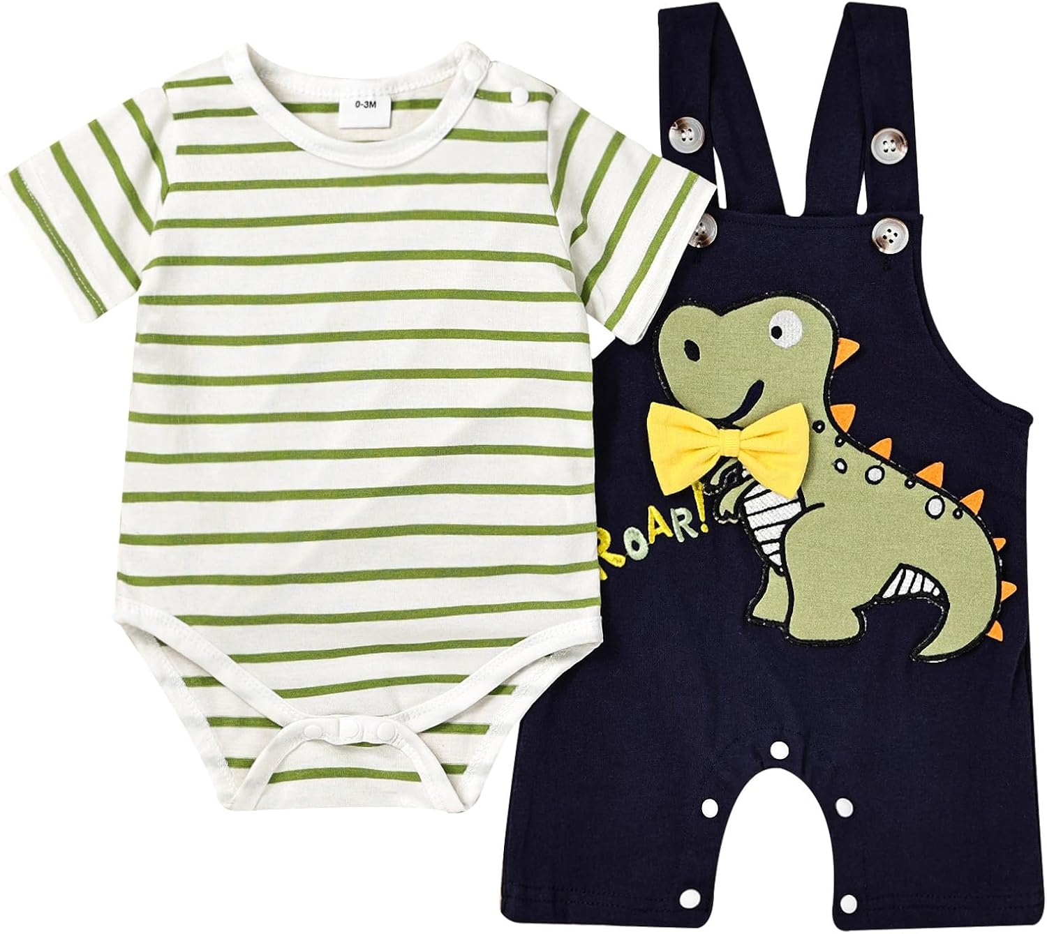 TOKIAGO Stripe Romper Set for Babies