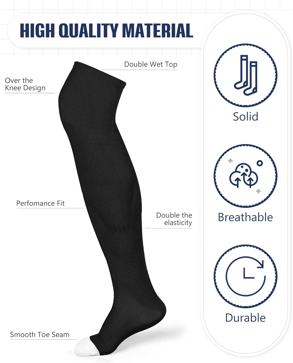 Professional High-Five Baseball Socks
