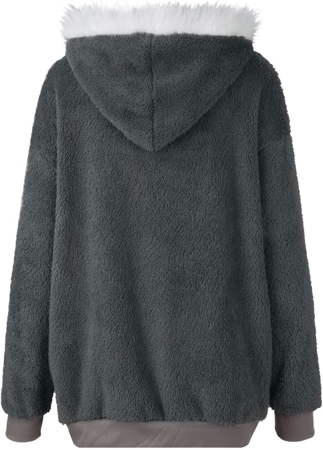 Warm Fuzzy Winter Coat for Women 2024