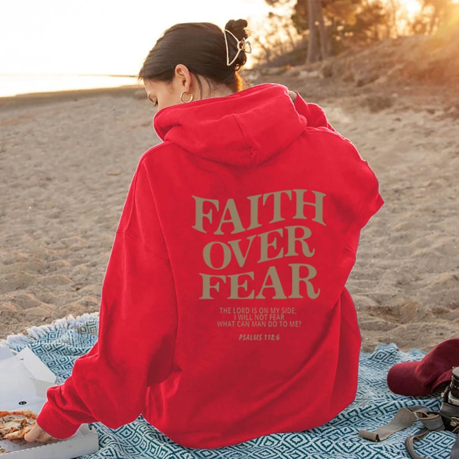 Faith Over Fear Bible Verse Christian Sweatshirt