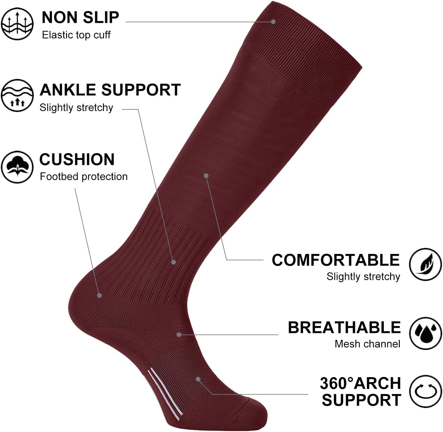 Extreme Fit 23 Pack Soccer Socks for Kids Adults
