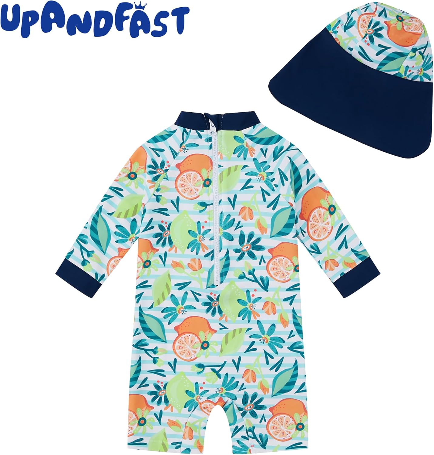 UPANDFAST Toddler Swimsuit UPF 50 Protection Sun Hat