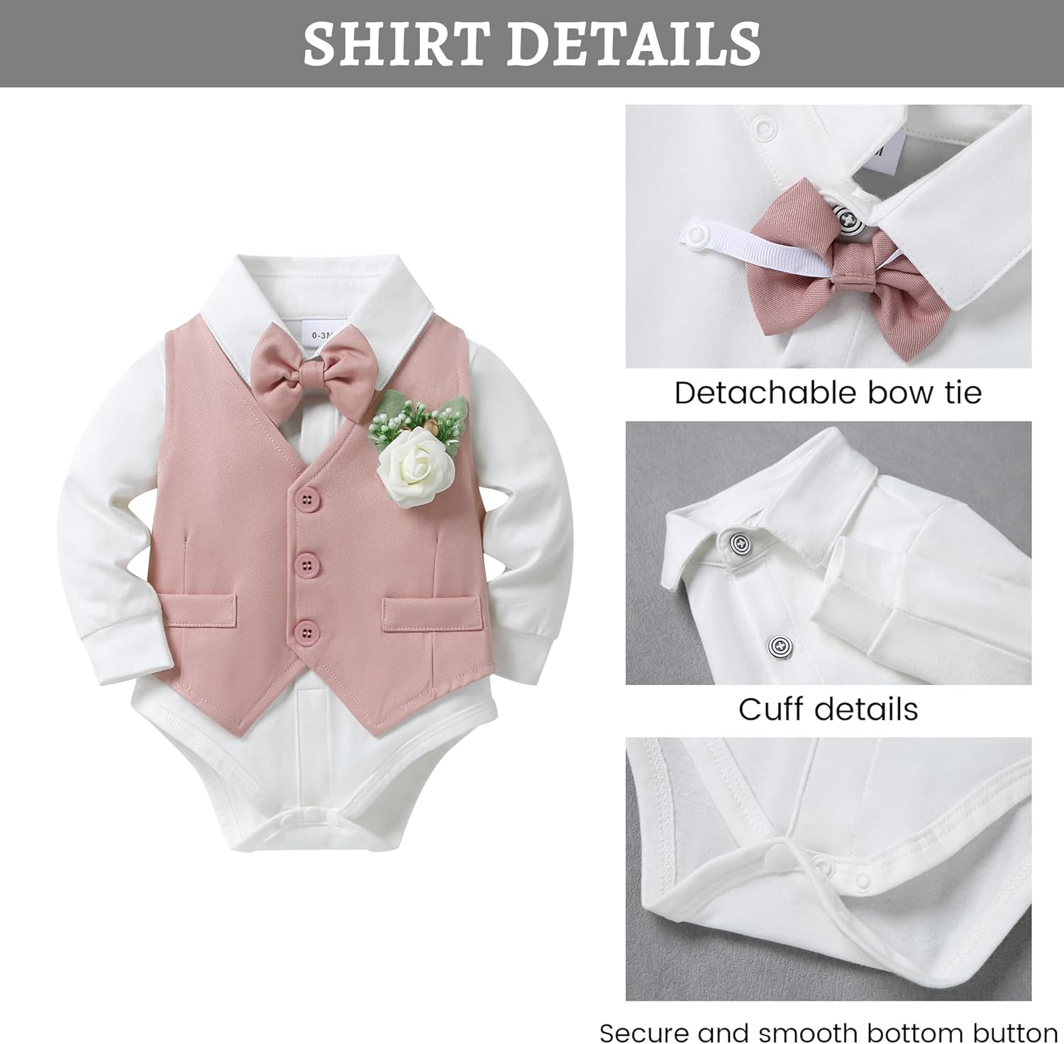SanMio Baby Boy Suits Set - 18-Month infant tuxedo outfit