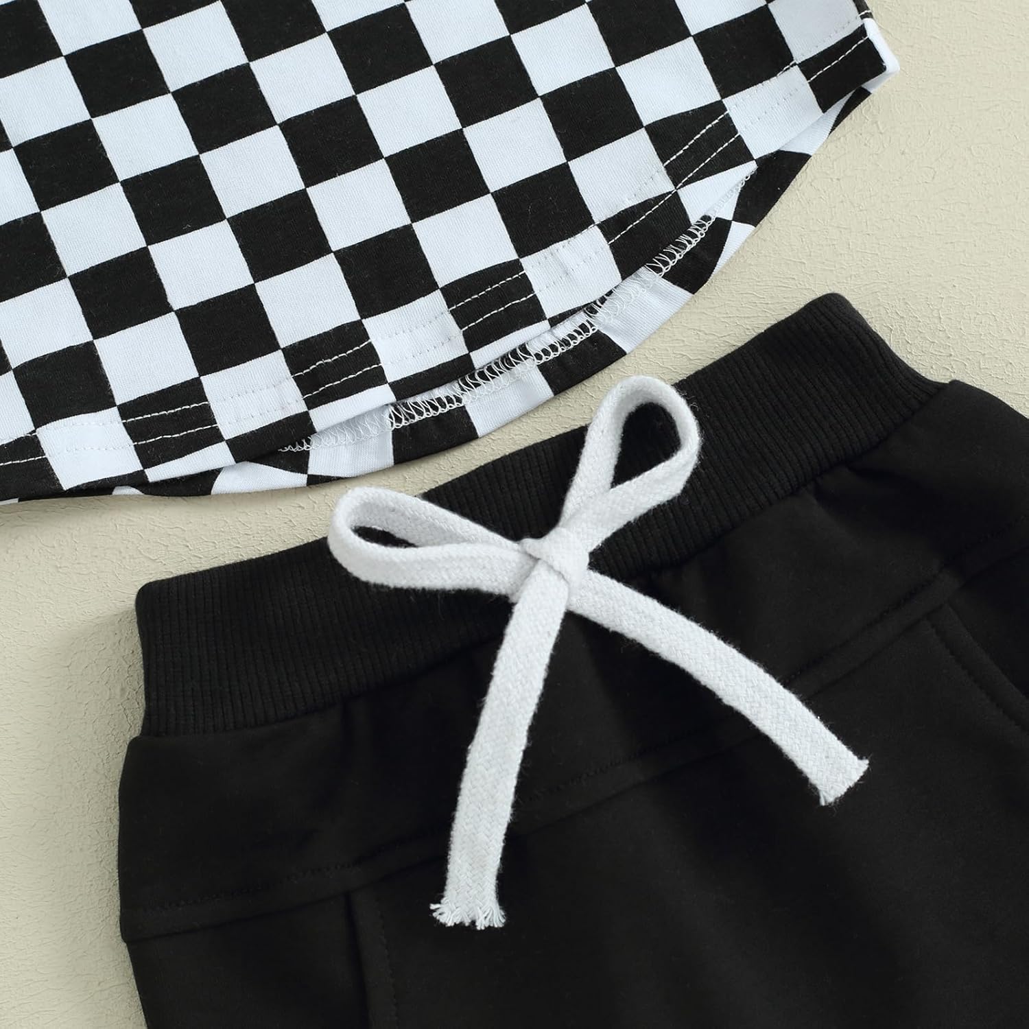 MABABY Toddler Baby Boy Summer Check Em Out T-Shirt Set