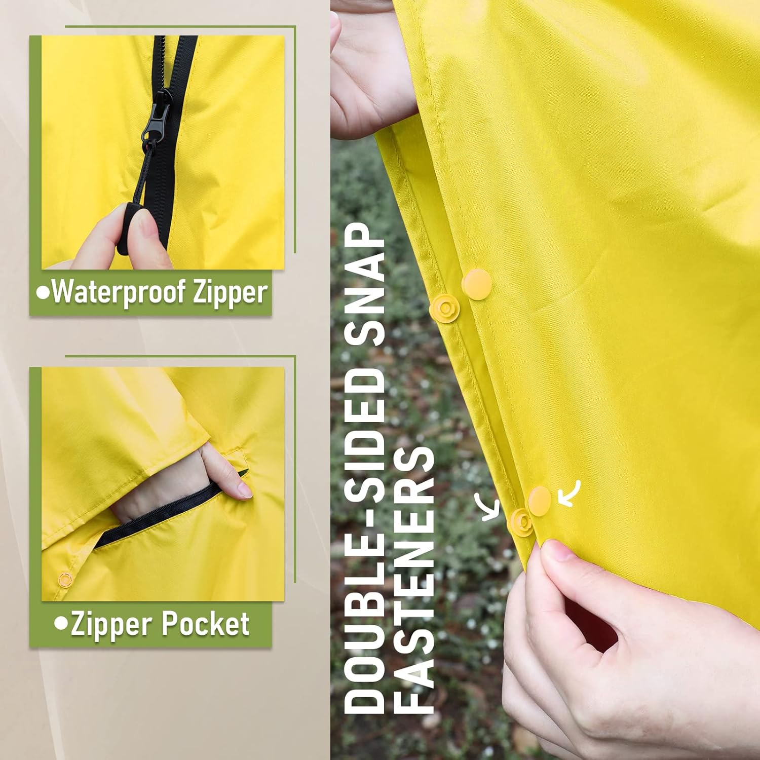 SaphiRose Unisex Rain Poncho