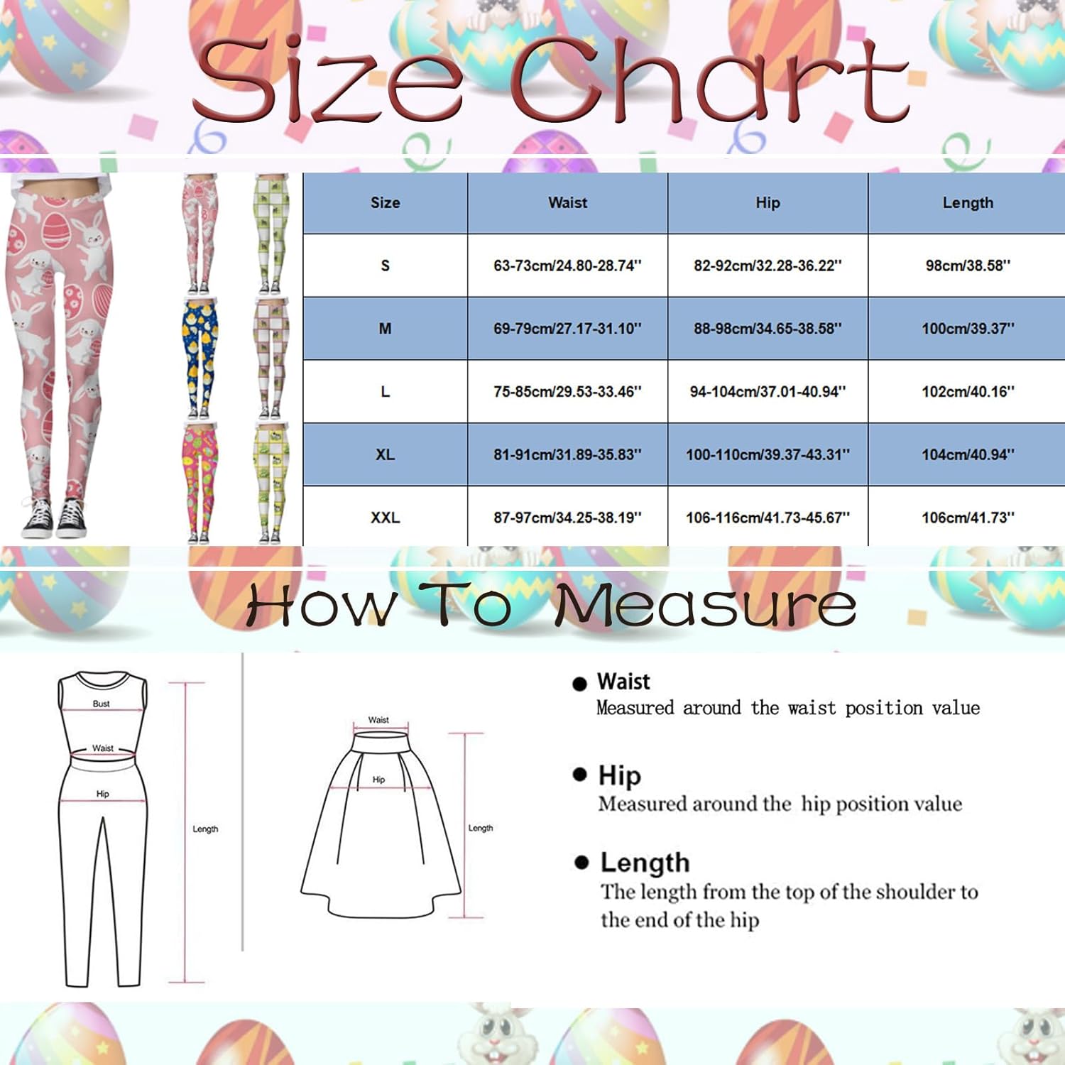 Happy Easter Day Tummy Control Yoga Leggings for Women