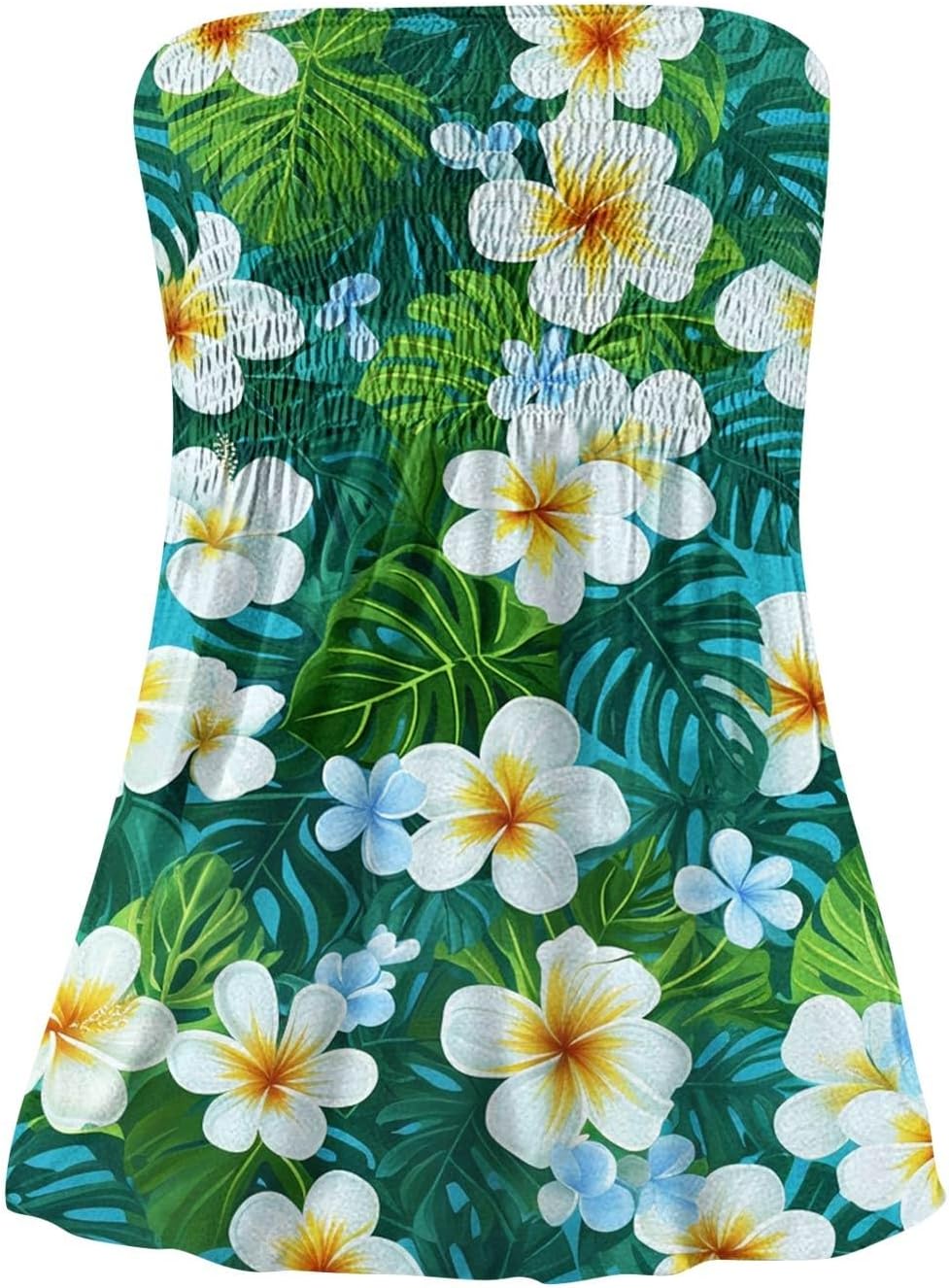 Off Shoulder Flowy Tube Top for Women Casual Beach Tube Tops