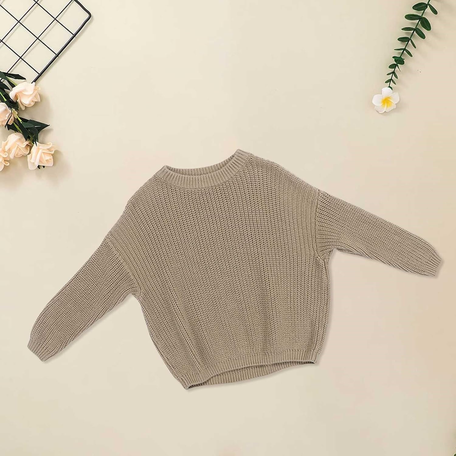 Cotton Long Sleeve Baby Sweater for Fall Winter