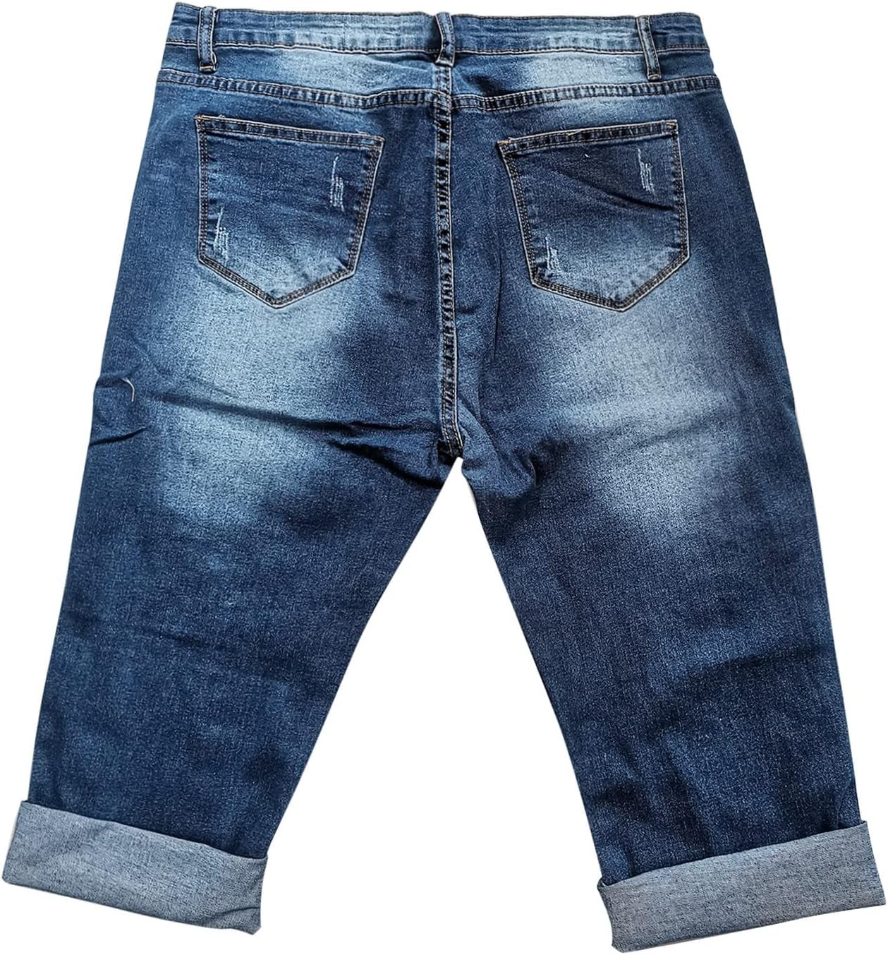 City Chic Crop Skinny Jeans for Women Raw Hem Ripped Distressed Denim