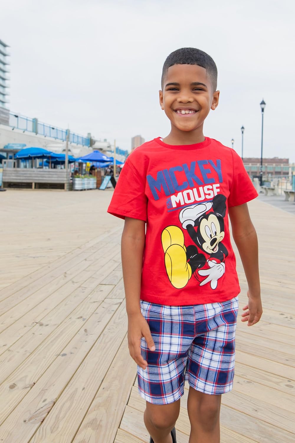 Disney Mickey Mouse T-Shirt Shorts Outfit Set for Growing Kids