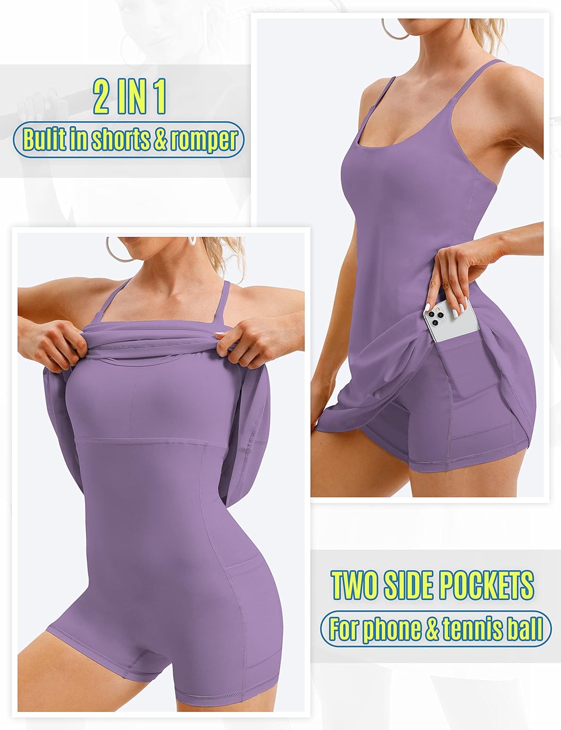 Ewedoos Womens Tennis Dress Build Your Best for Golf More