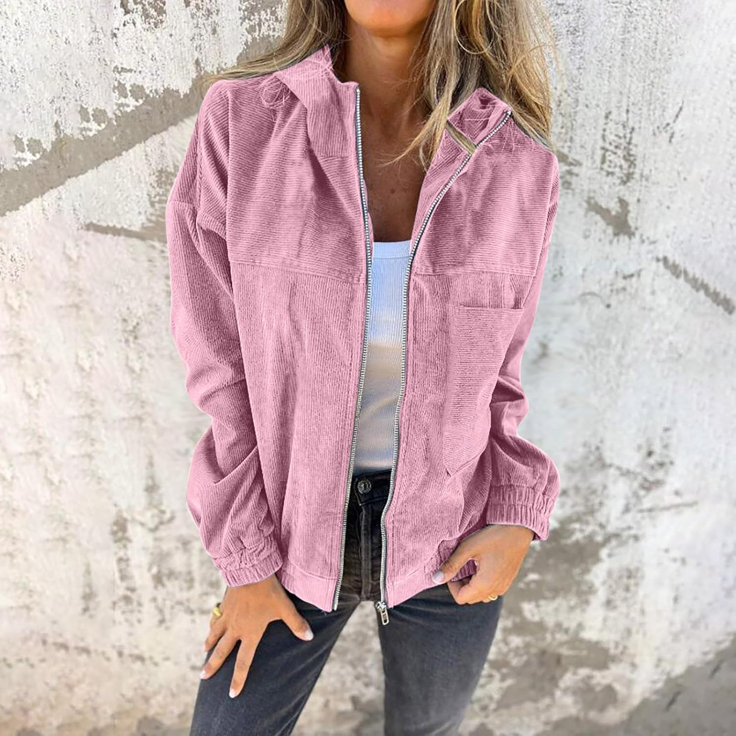 Oversized Shacket Jacket for Women Long Sleeve Hoodie Outwear