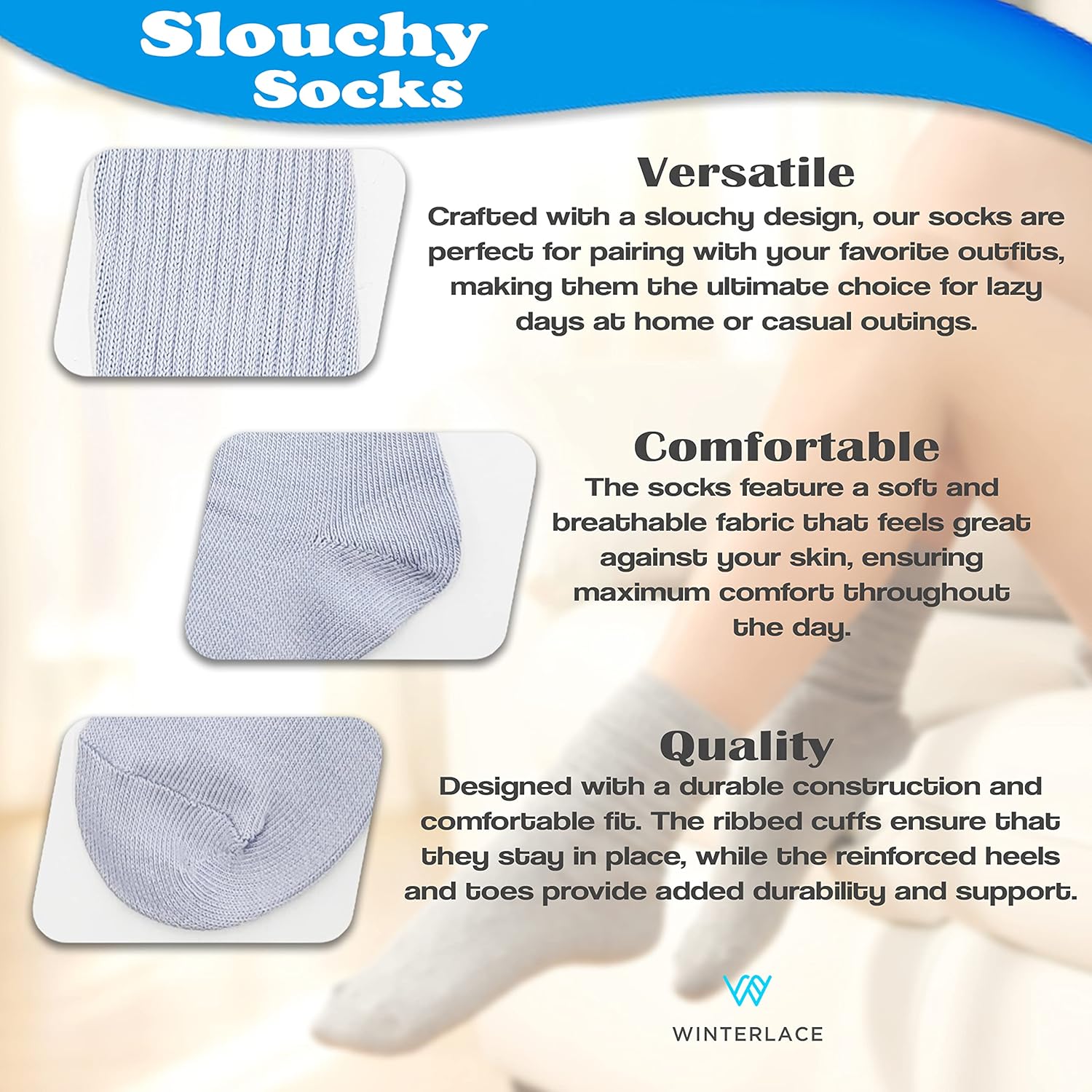 Winterlace Slouchy Socks for Women