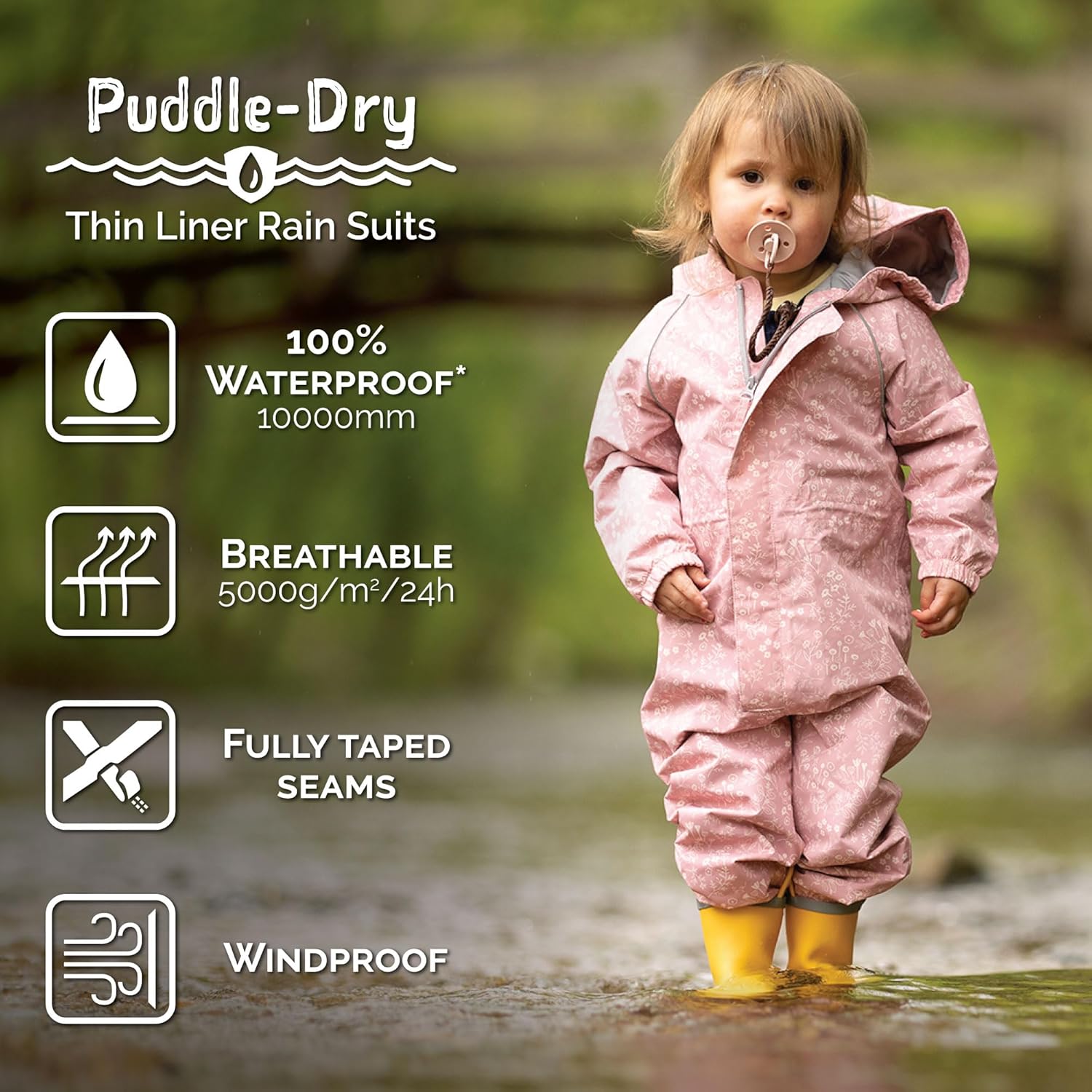UVe protect Broadcloth rain suit toddlers boys waterproof windproof UV Protection