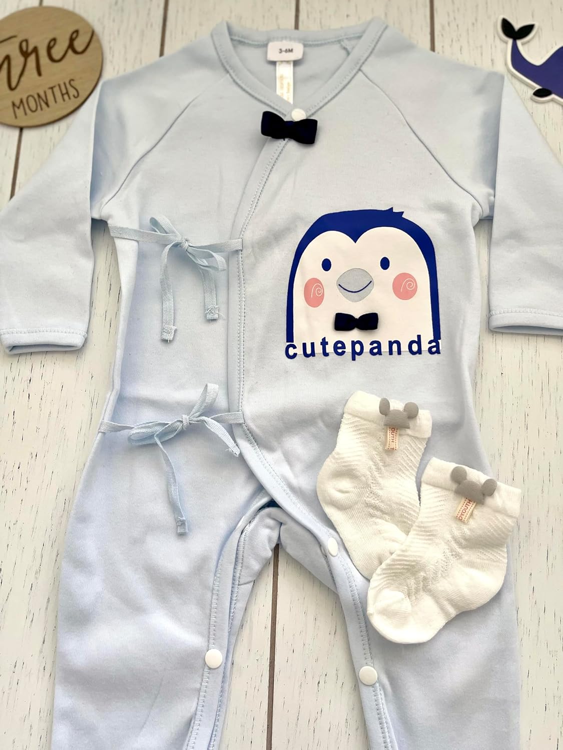 Adorable Baby Boy Pj Set Penguin 3-6
