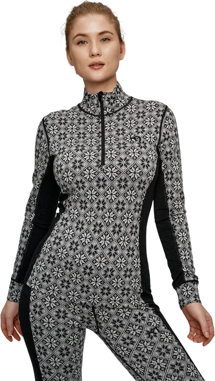 Kari Traa Rose Half Zip Womens Base Layer Top Quilted Warmth and Confidence