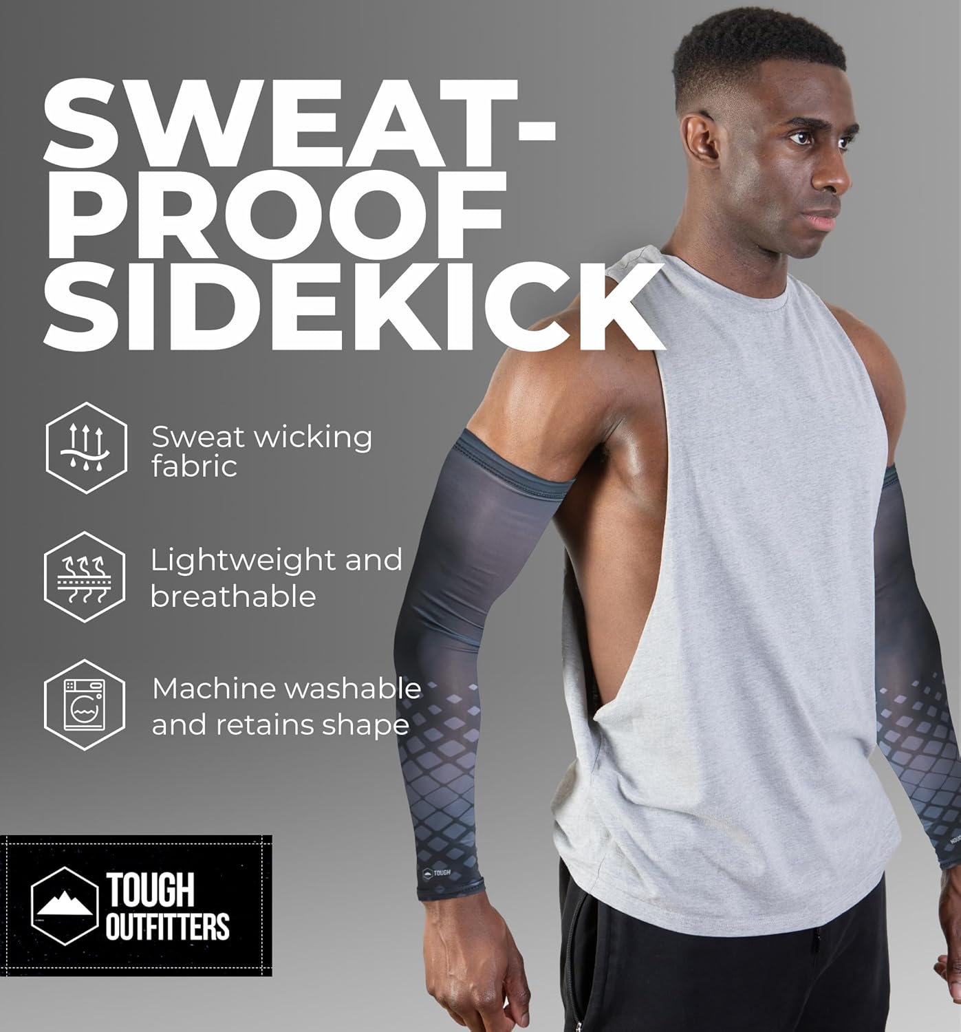 Compression Arm Sleeves for Men Women - Baseball Basketball Volleyball