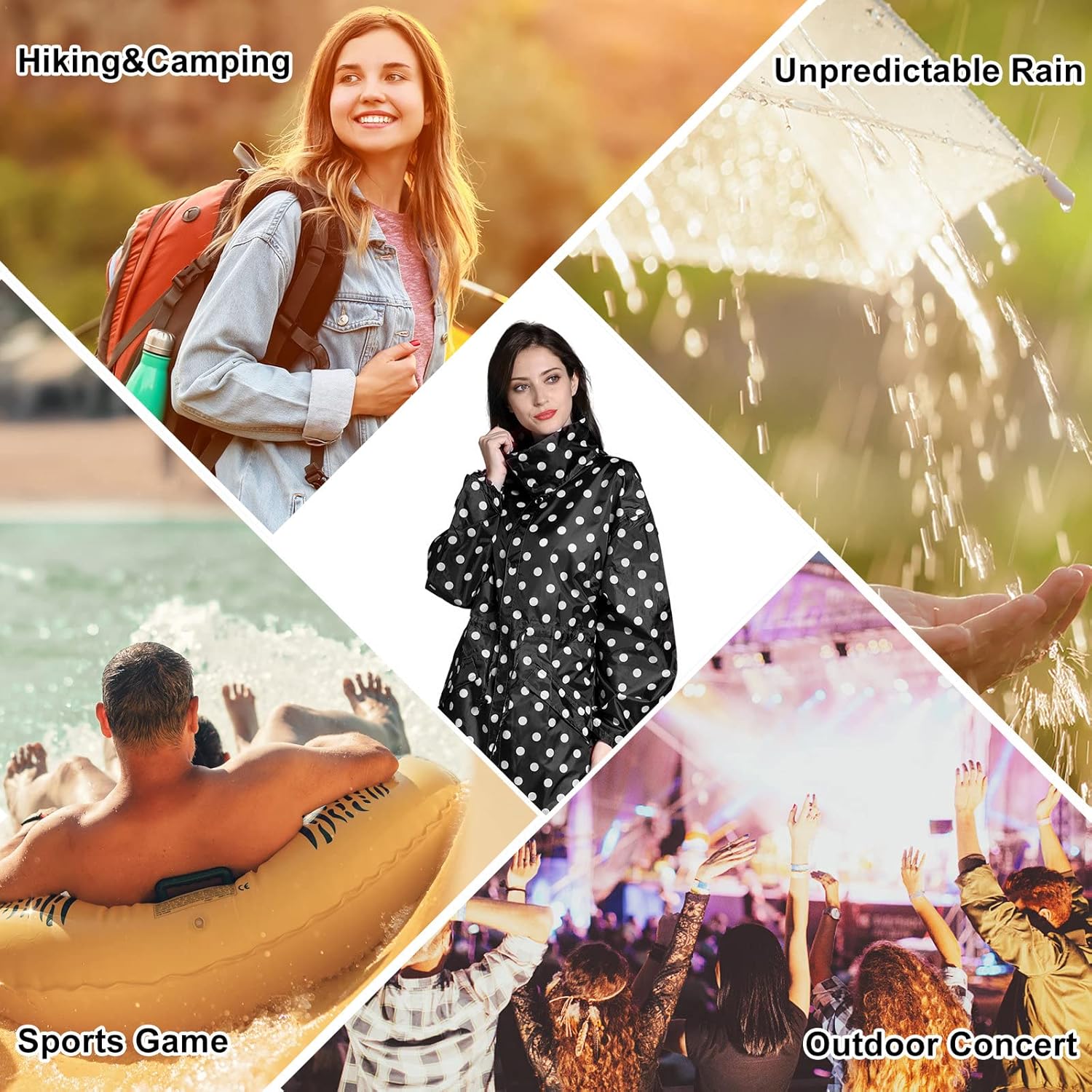 SOPPY Womens Waterproof Rain Jacket