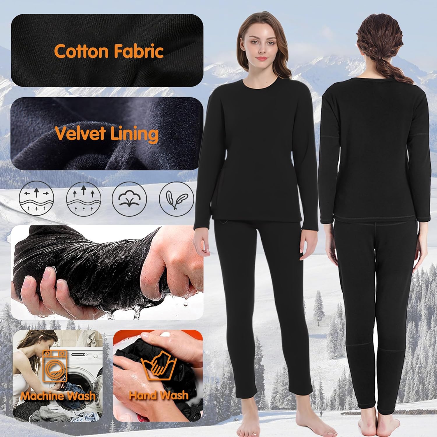 Heated thermal pants for women with 8 zones