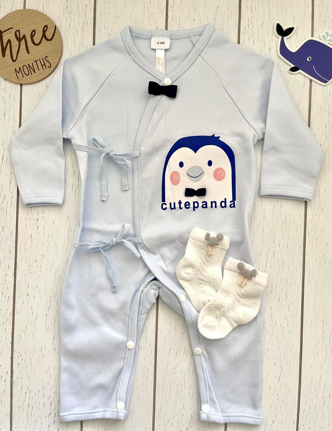 Adorable Baby Boy Pj Set Penguin 3-6