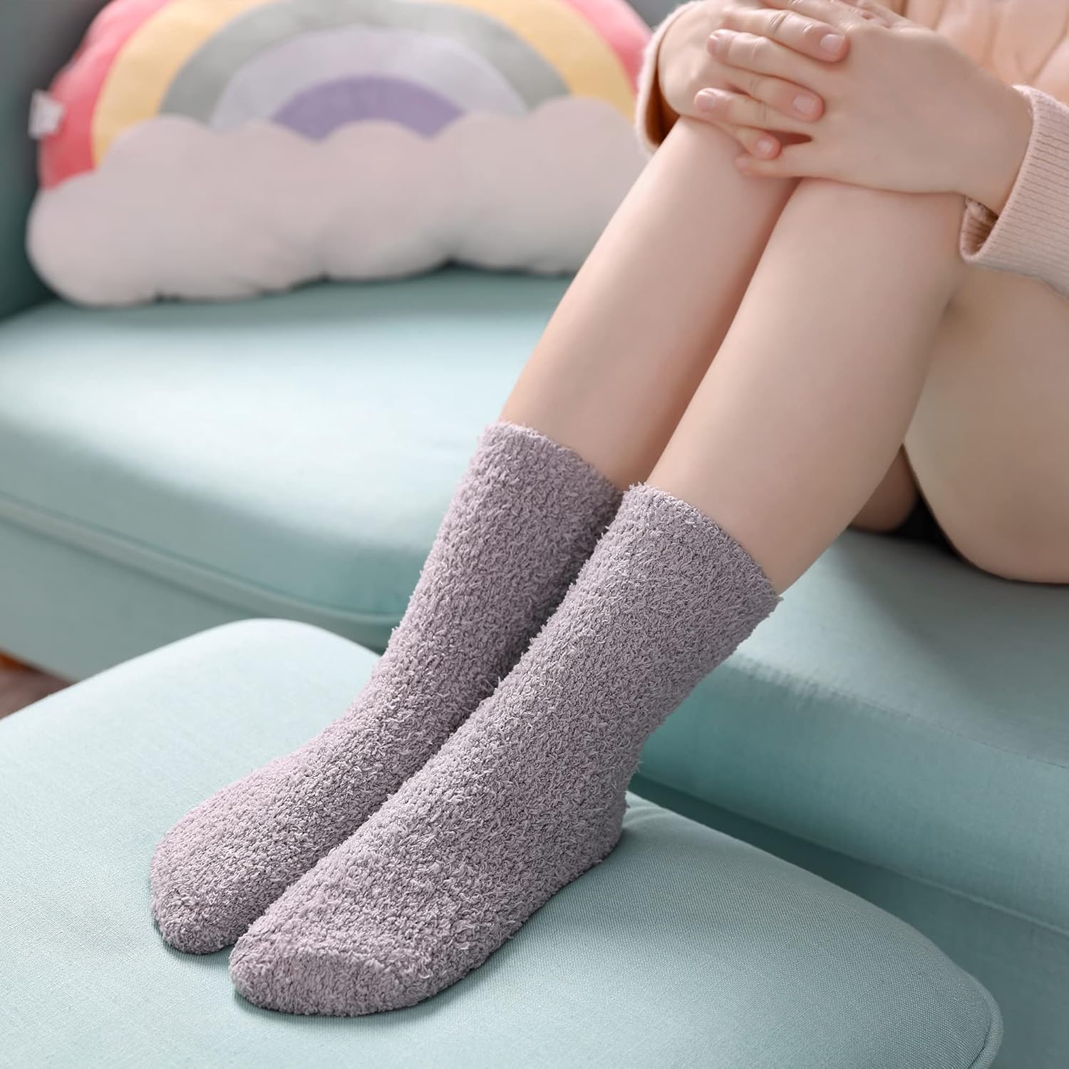 Fuzzy Winter Slipper Socks - Cozy and Warm for Women