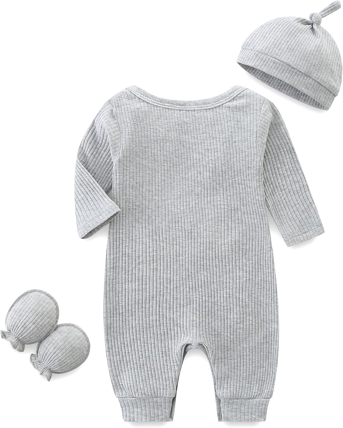 Baby Romper with Mittens Hats for Infants