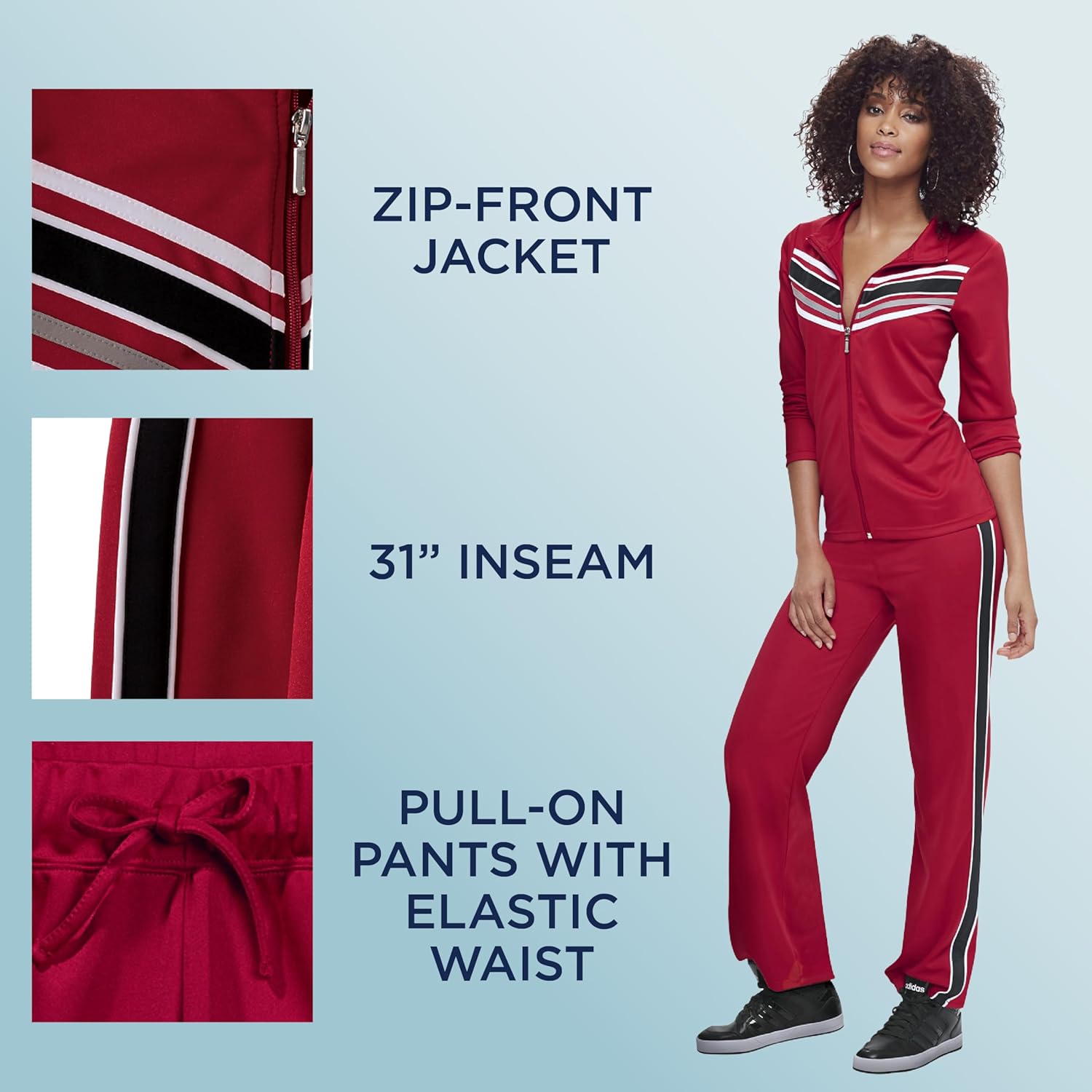 K Jordan Striped Track Set Women - Athletic and Stylish