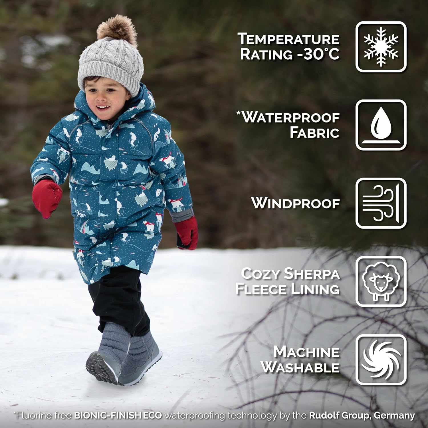 Jan Jul Waterproof Insulated Puffy Coat for Kids