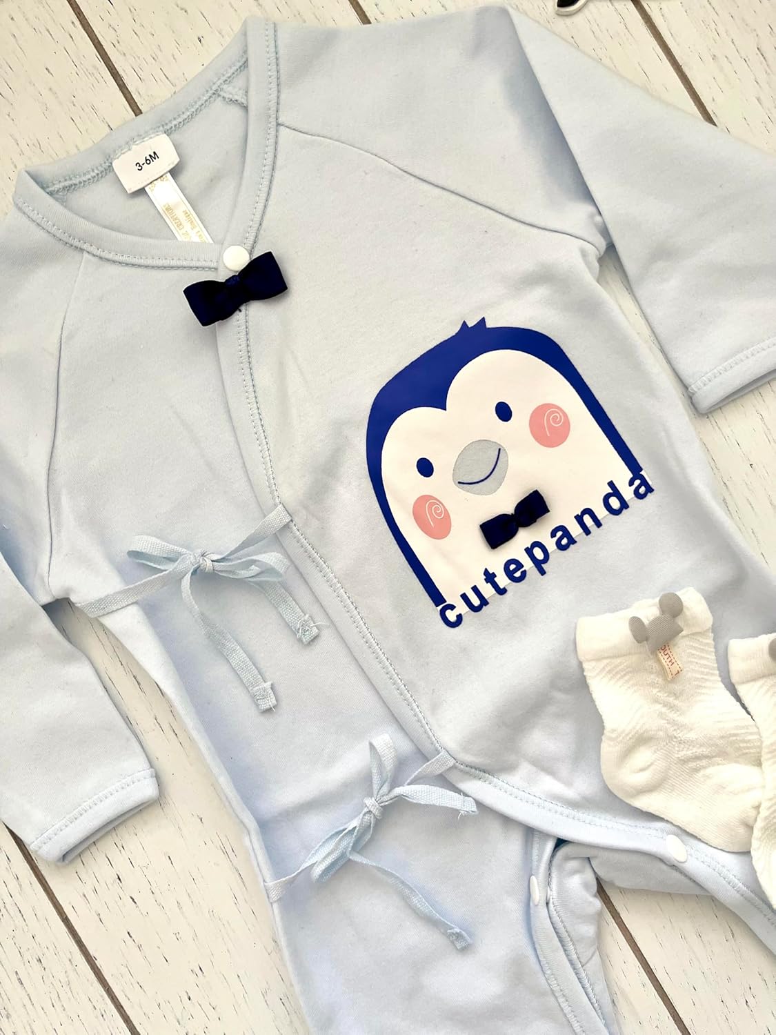 Adorable Baby Boy Pj Set Penguin 3-6