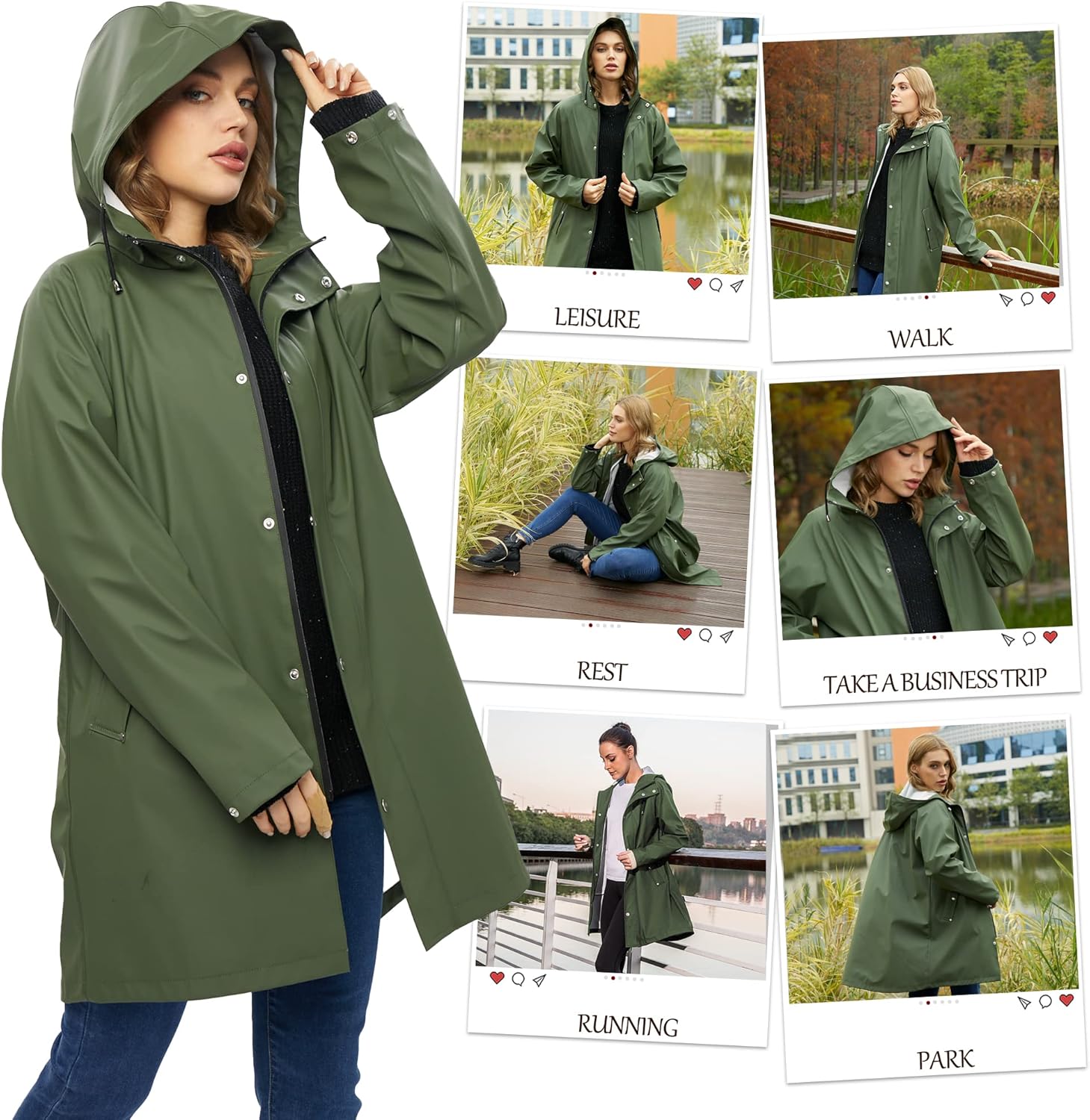 UNIQUE TRENCH WOMEENCASE RAINCOAT
