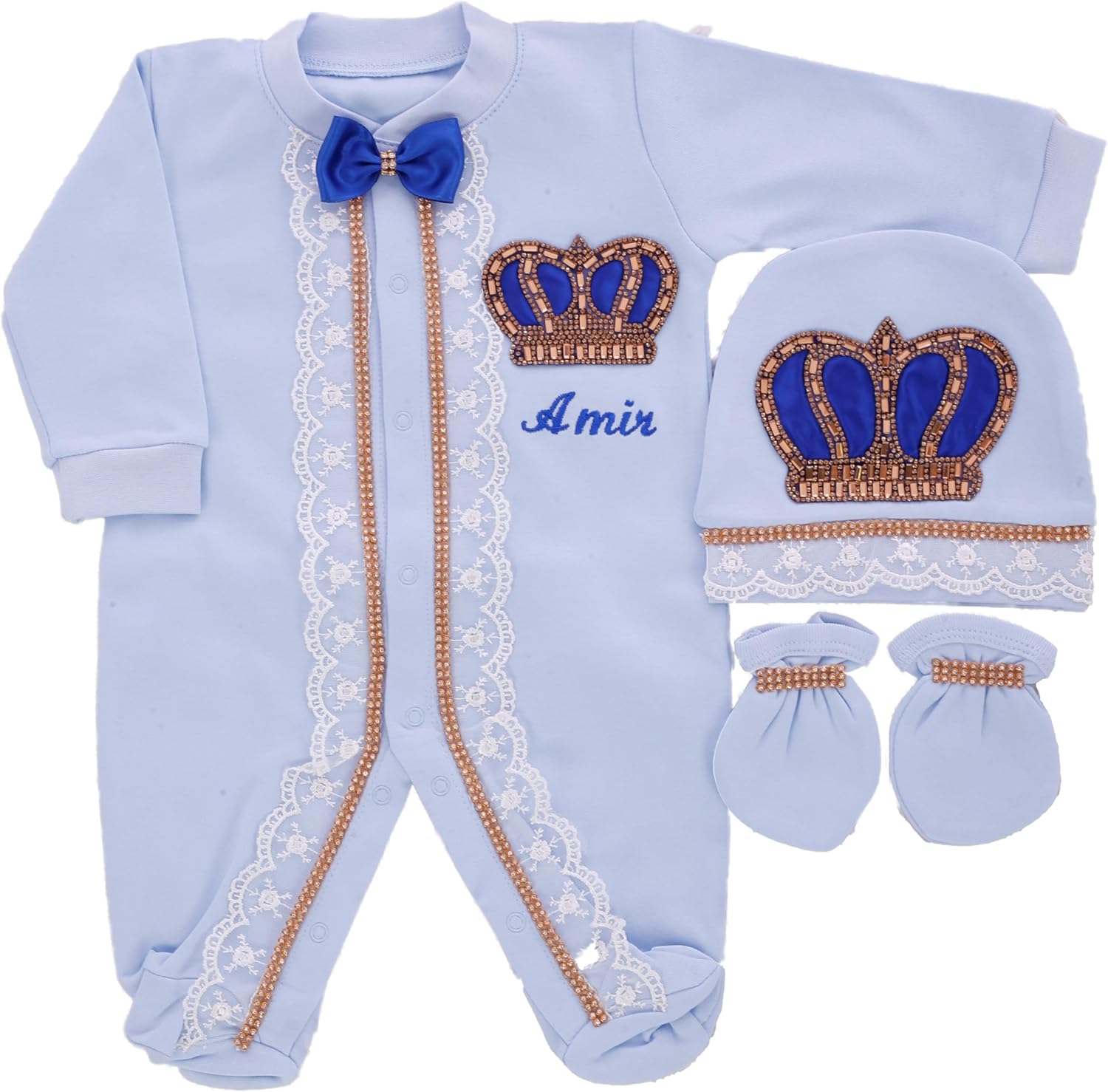 Personalized Unique Treasured Baby Boy 3-Piece Set