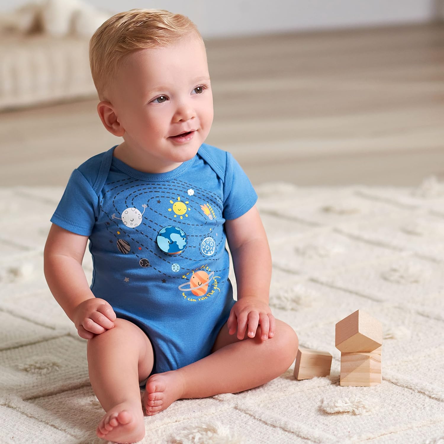 5-Piece Gerber Baby Boys 5-PackShort Sleeve Onies bodysuits