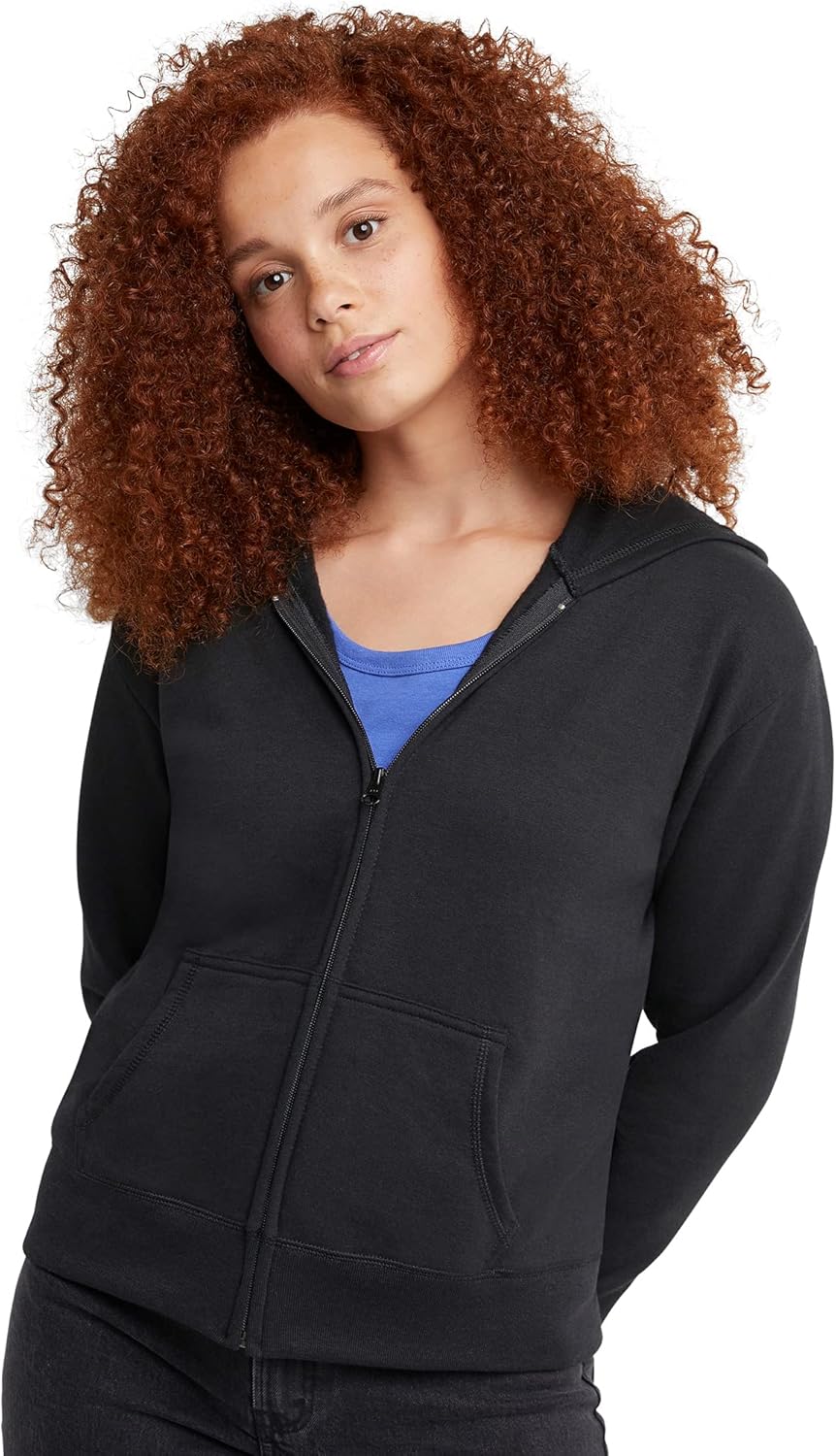 Hanes Womens Ecosmart Fleece Full-Zip Hoodie Soft Warm