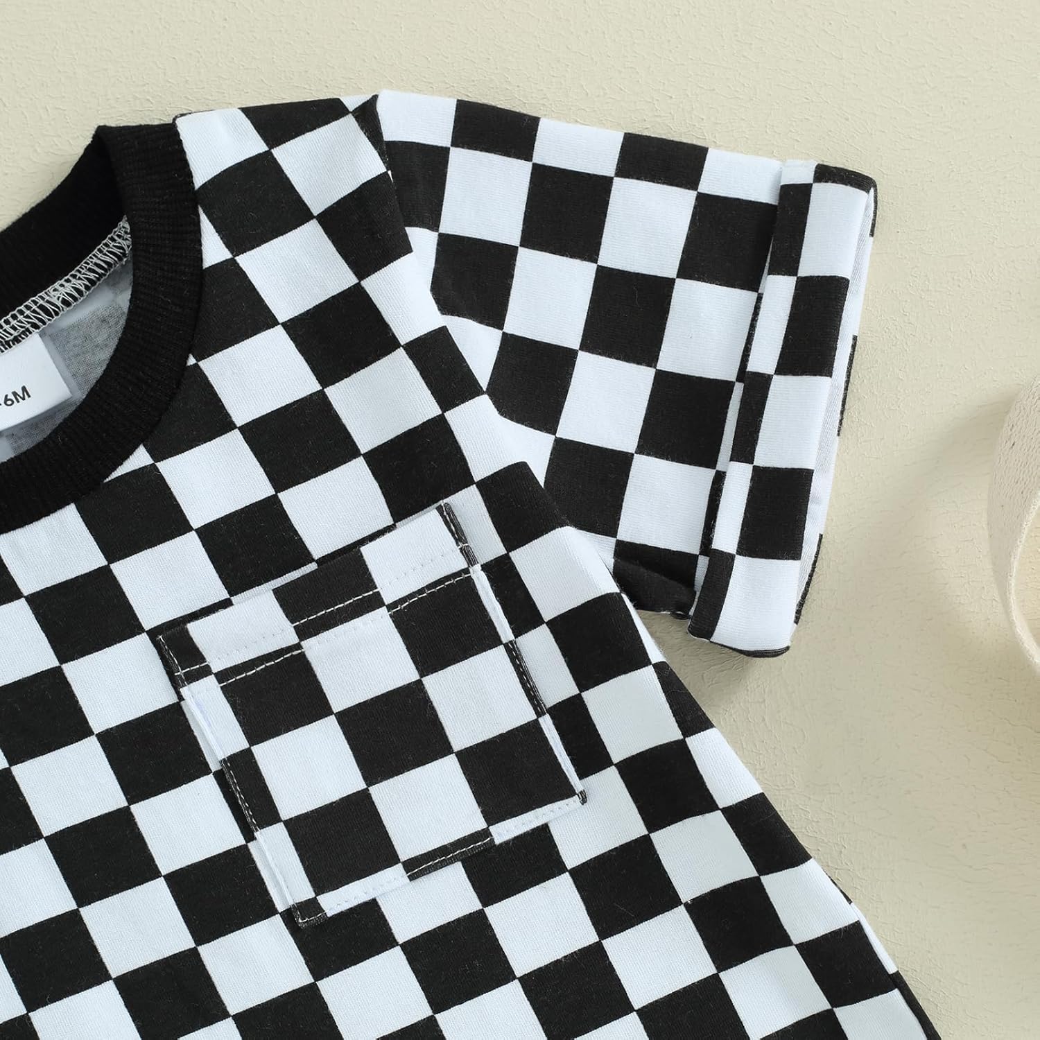 MABABY Toddler Baby Boy Summer Check Em Out T-Shirt Set