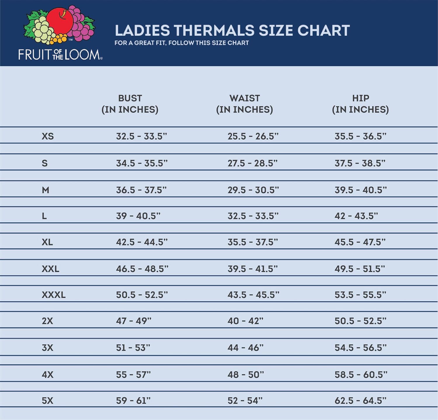 Fruit of the Loom Womens High Neck Thermal Set