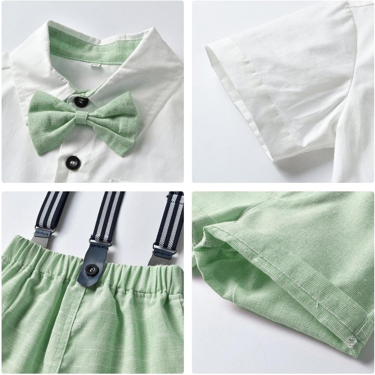 Volunboy Toddler Summer Gentleman Outfit Three-Piece Set for Boys