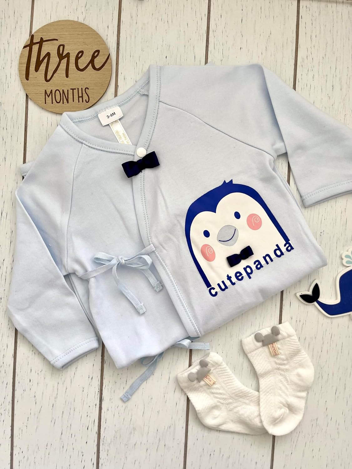 Adorable Baby Boy Pj Set Penguin 3-6