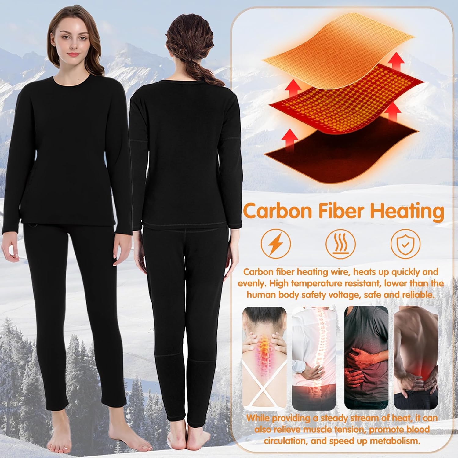 Heat-Generating Thermal Pant for Women