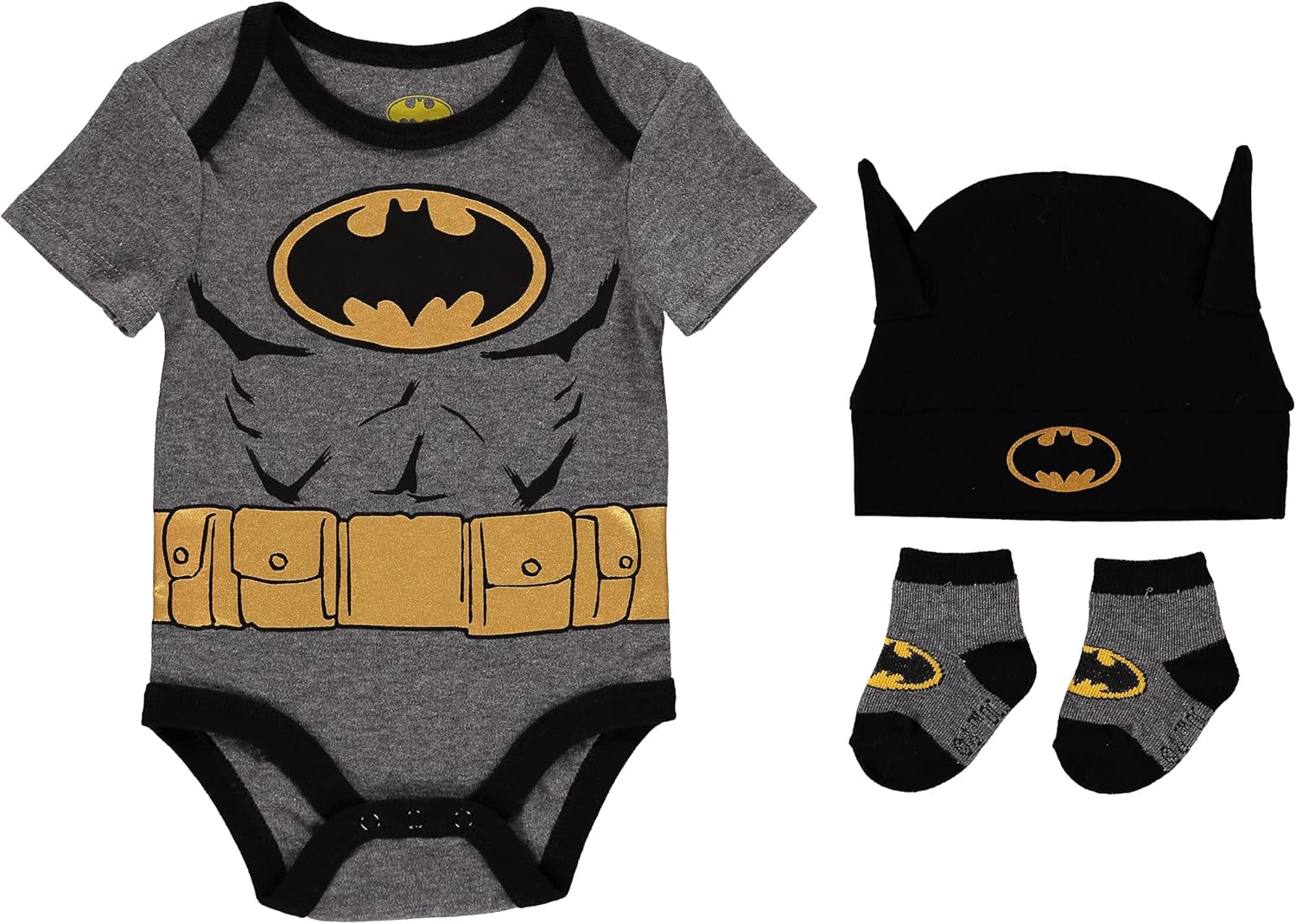 DC Comics Baby-Boys 3-Piece Gift Set Superhero Start