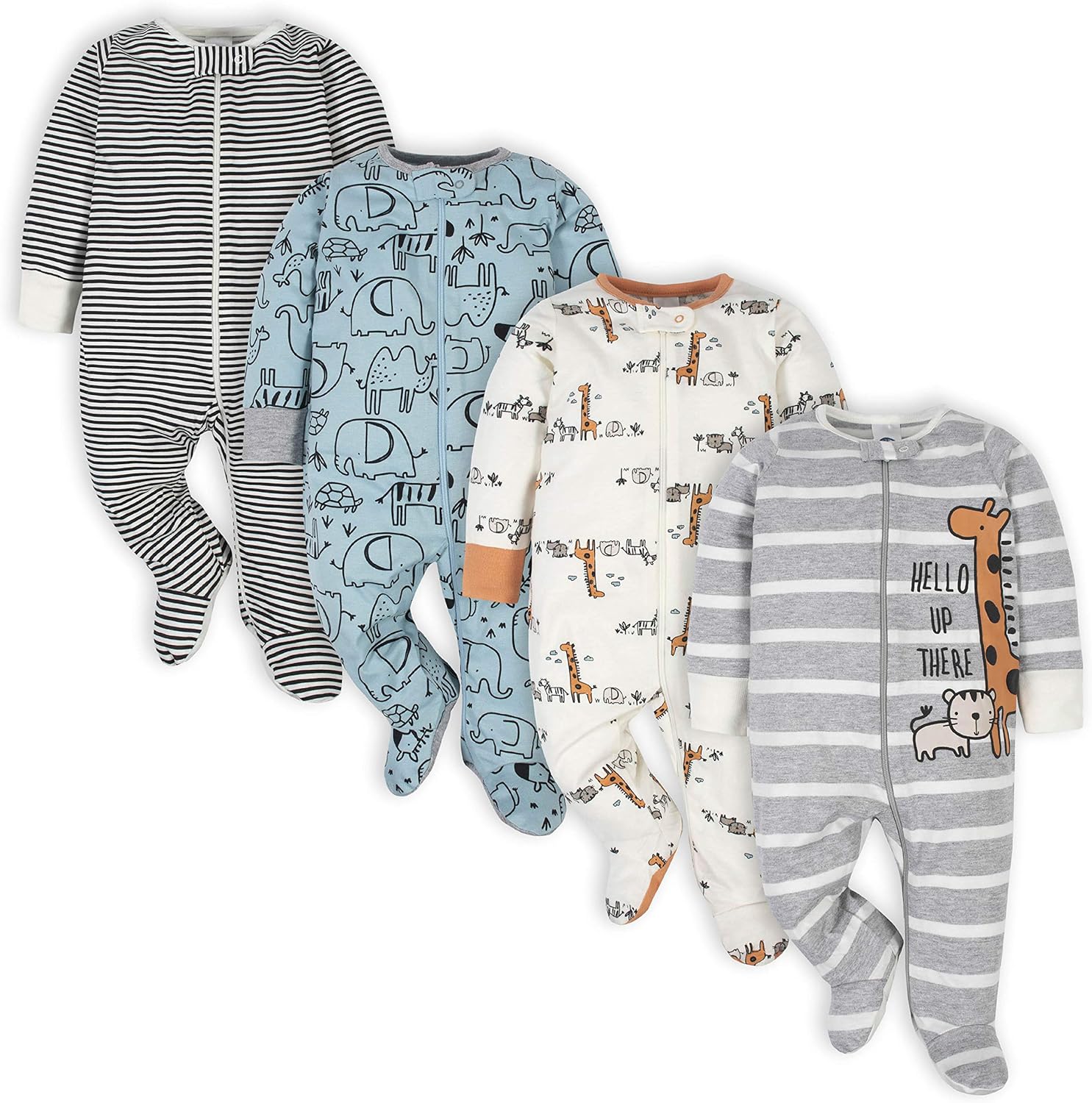 Gerber Baby Boys 4 Pack Sleep n Play Footies